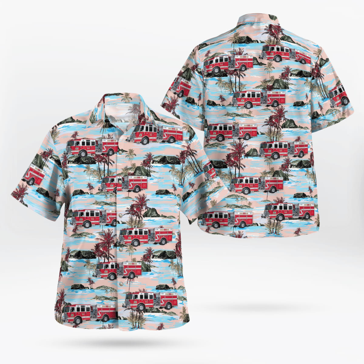 New York, Ossining Fire Department Hawaiian Shirt - Gifts For Firefighters In Ossining, NY