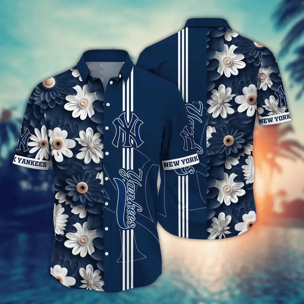 New York Yankees MLB Flower Aloha Hawaiian Shirt 14, MLB Hawaiian Shirt