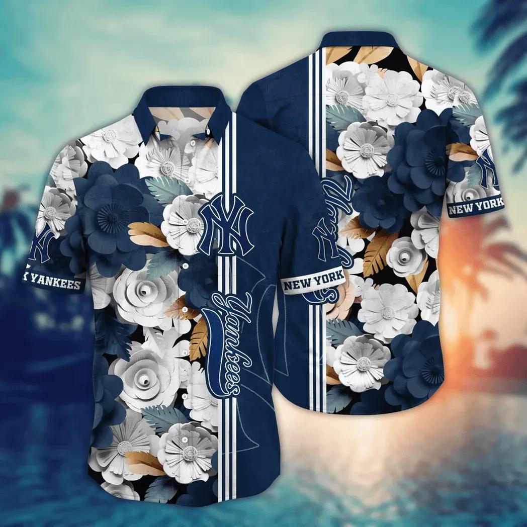New York Yankees MLB Flower Aloha Hawaiian Shirt 15, MLB Hawaiian Shirt