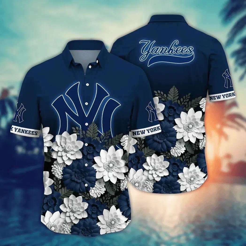 New York Yankees MLB Flower Aloha Hawaiian Shirt 16, MLB Hawaiian Shirt