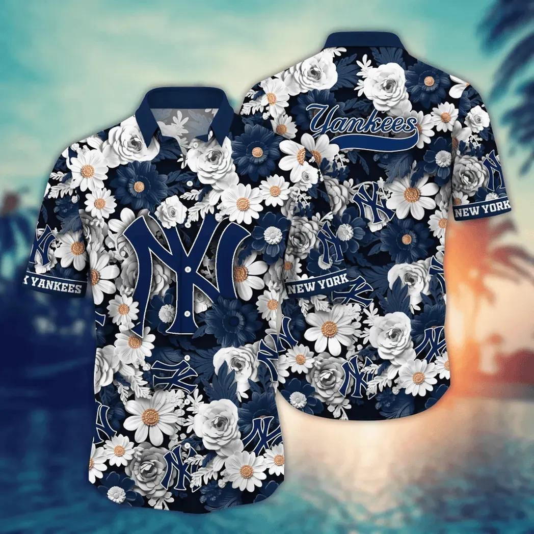 New York Yankees MLB Flower Aloha Hawaiian Shirt 17, MLB Hawaiian Shirt
