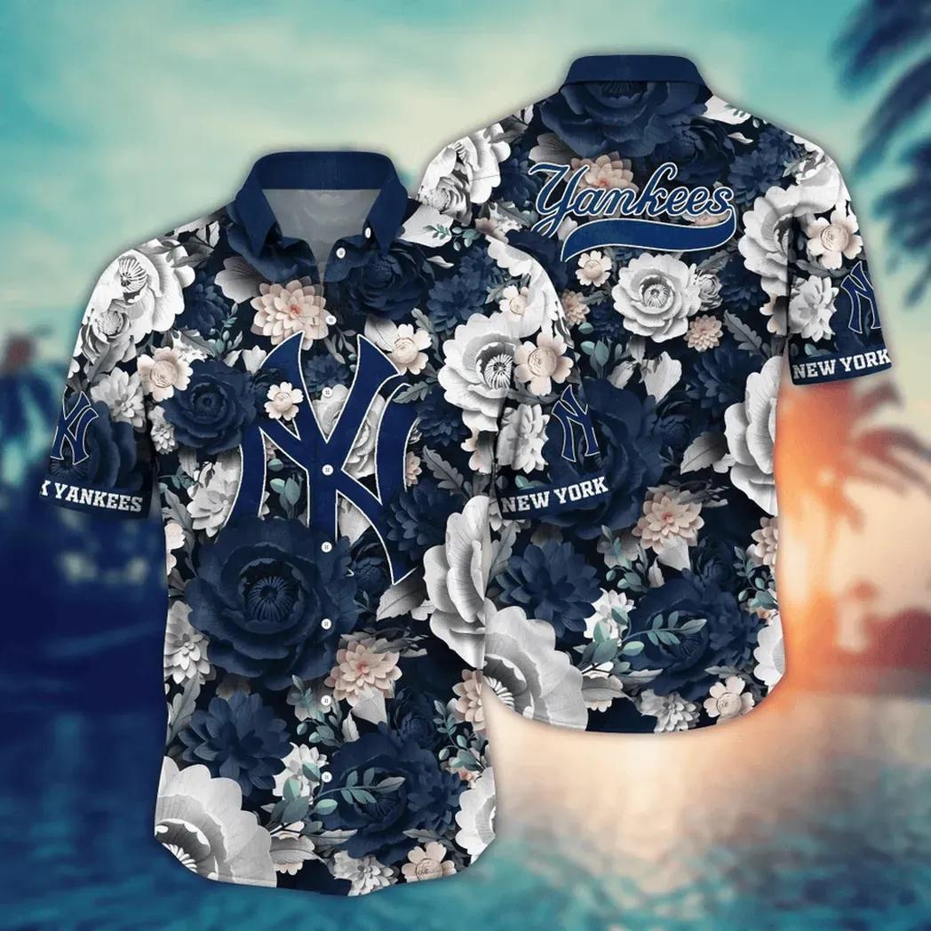 New York Yankees MLB Flower Aloha Hawaiian Shirt 7, MLB Hawaiian Shirt