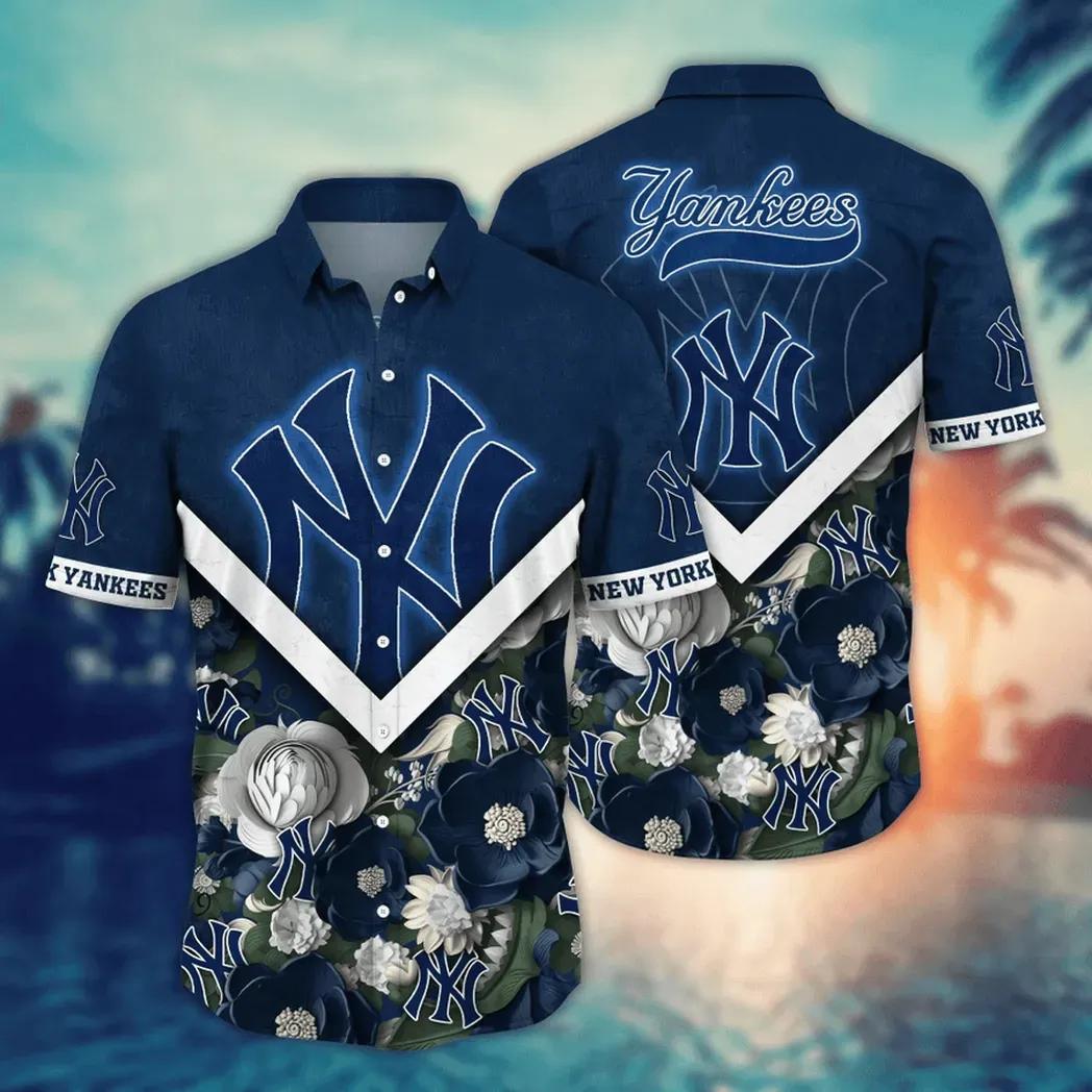 New York Yankees MLB Flower Aloha Hawaiian Shirt 8, MLB Hawaiian Shirt