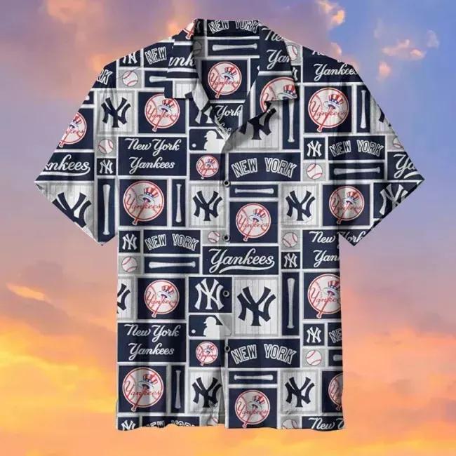 New York Yankees Premium Hawaiian Shirt Gift For Sports Lovers, Hawaiian Hankees Shirt For Men