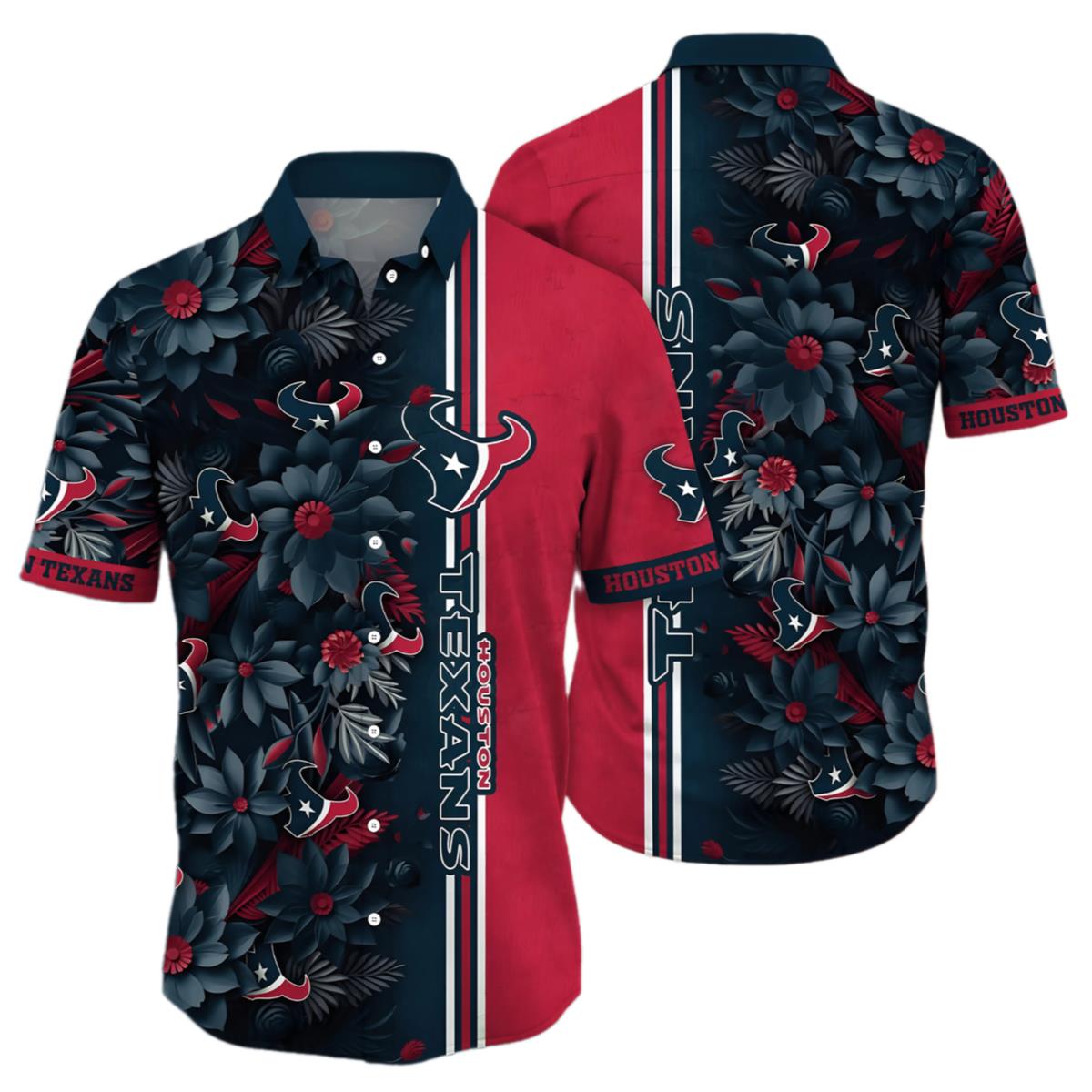 NFL Houston Texans Hawaiian Shirt Floral