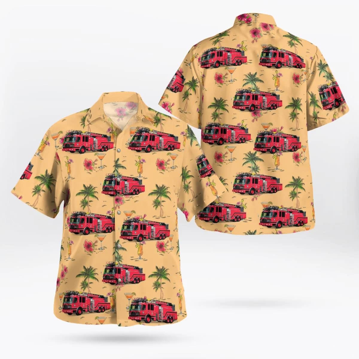 North Wildwood, NJ, North Wildwood Fire Department Hawaiian Shirt - Gifts For Firefighters In North Wildwood, NJ