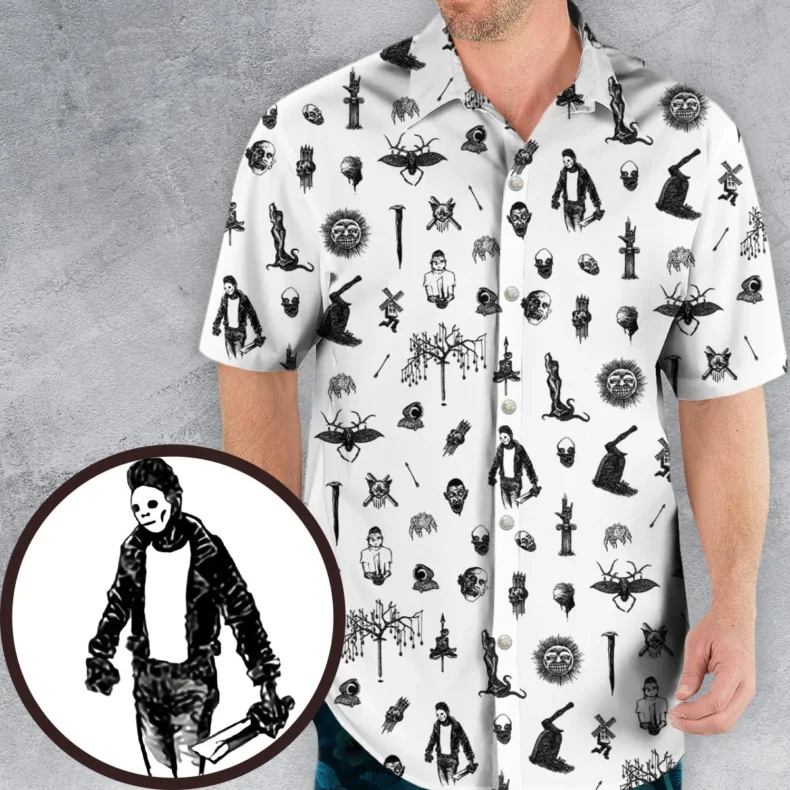 Nosferatu Pattern Hawaiian Shirt