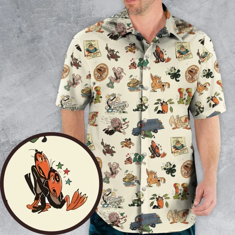 Nostalgia Terrytoons Characters Hawaiian Shirt