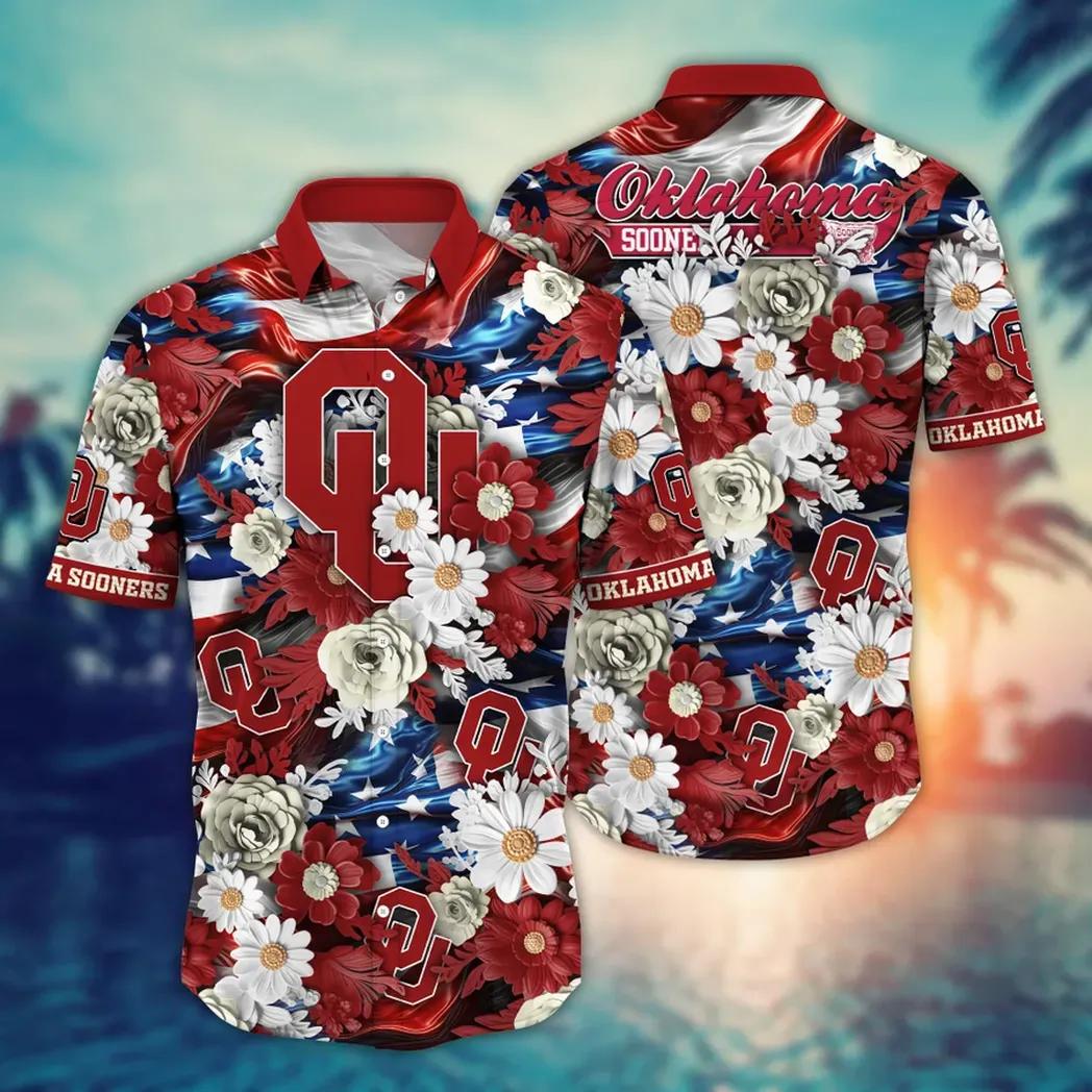 Oklahoma Sooners NCAA Aloha Hawaiian Shirt 1, NCAA Hawaiian Shirt
