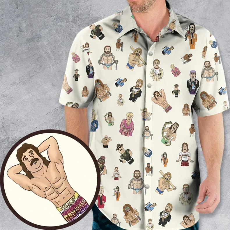 Old School Pro Wrestling Hawaiian Shirt