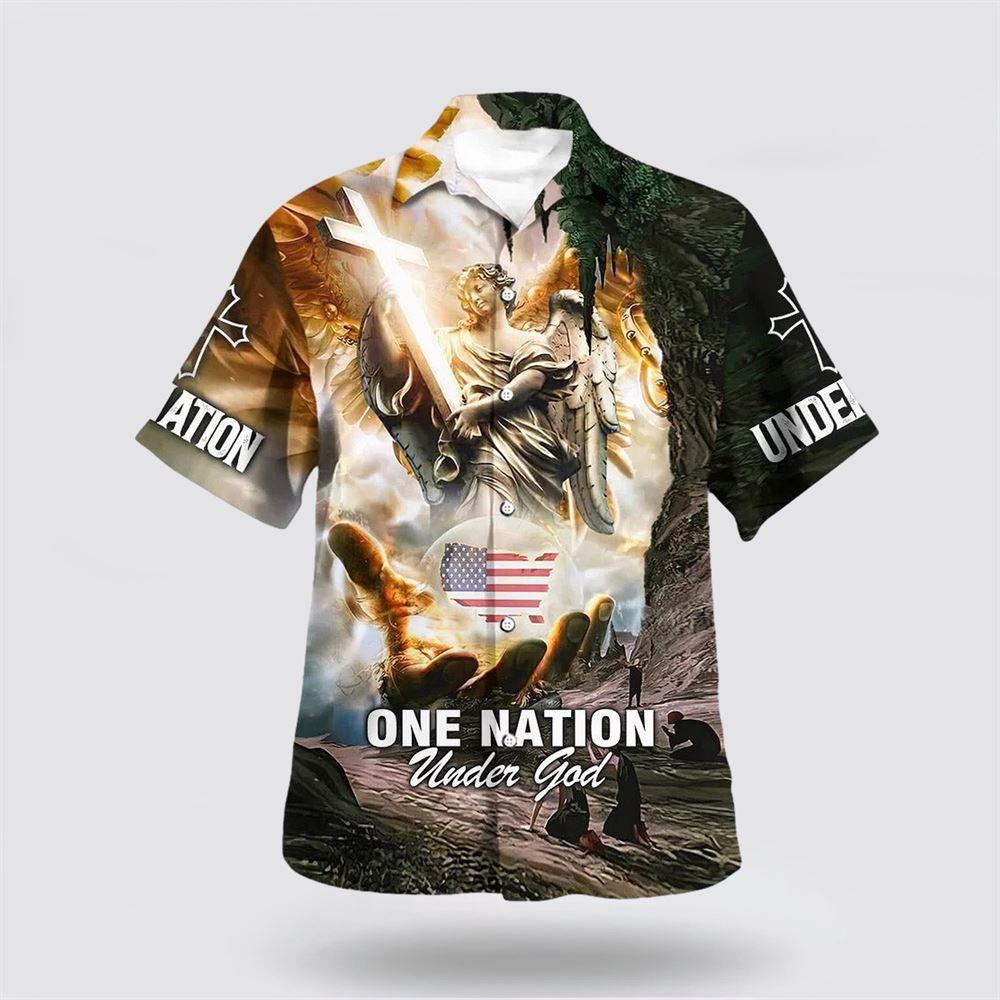 One Nation Under God Christian Hawaiian Shirts For Men & Women - Gifts For Christian Families