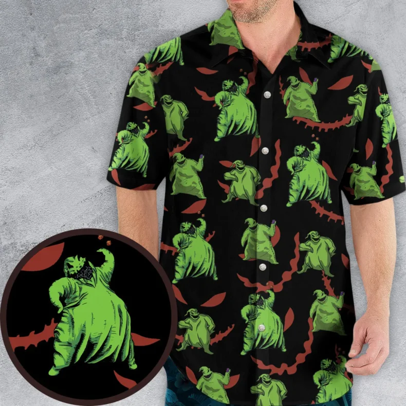 Oogie Boogie Pattern Hawaiian Shirt
