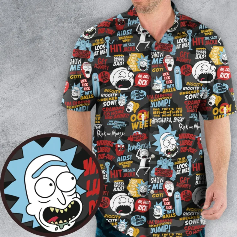 Ooh Wee! Rick and Morty Hawaiian Shirt
