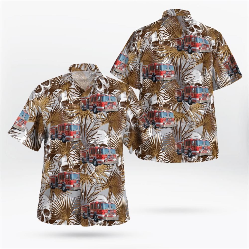 Orange Lake, NY, Orange Lake Fire District Dan Leghorn Fire Company No.1 Hawaiian Shirt - Gifts For Firefighters In Orange Lake, NY