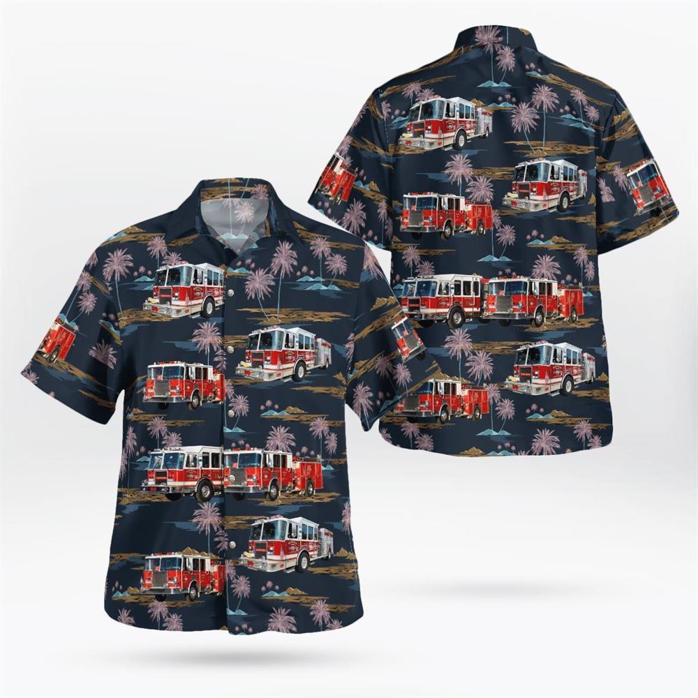 Ossining, NY, Ossining Volunteer Fire Department Holla Hose Company #5 Hawaiian Shirt - Gifts For Firefighters In Ossining