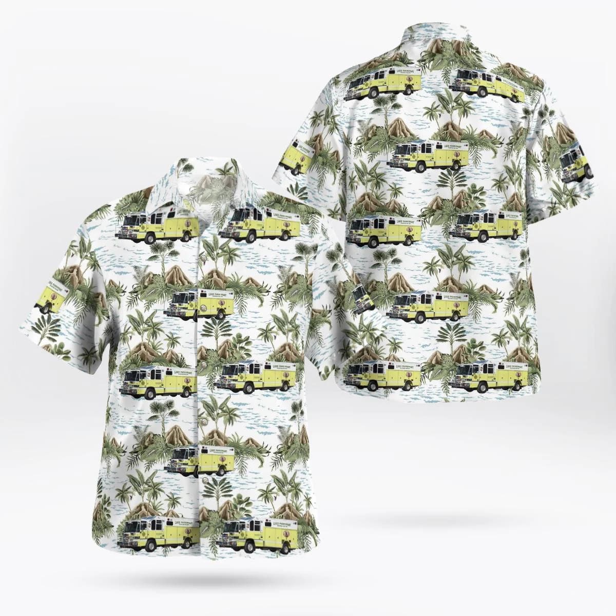 Parsippany, NJ, Lake Parsippany Volunteer Fire Company District 3 Hawaiian Shirt - Gifts For Firefighters In Parsippany, NJ