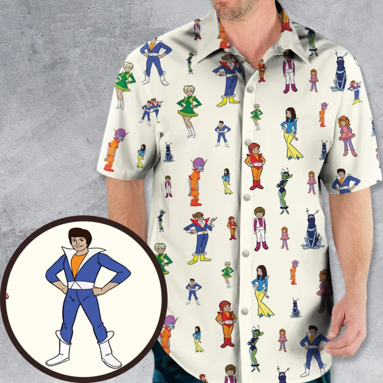 Partridge Family 2200 A.D. Characters Hawaiian Shirt