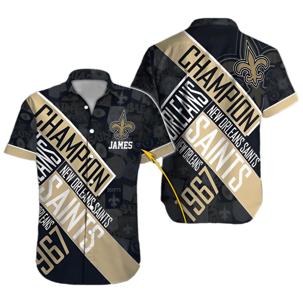 Personalized Champion Legacy New Orleans Saints Hawaiian Shirt