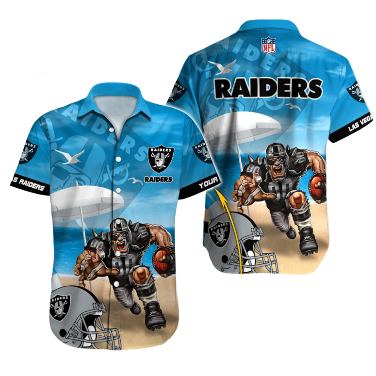 Personalized Las Vegas Raiders Beach Blitz Hawaiian Shirt