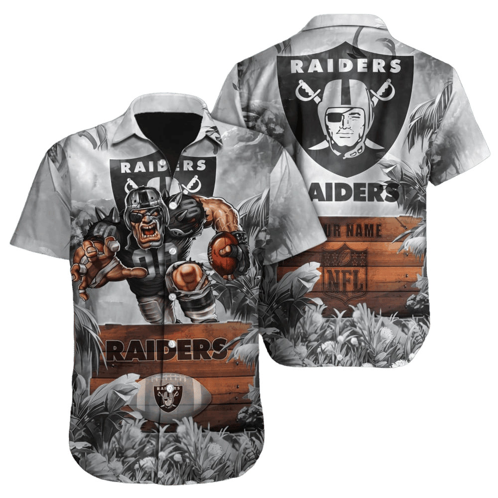 Personalized Las Vegas Raiders Jungle Blitz Hawaiian Shirt