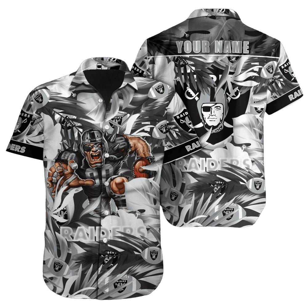 Personalized Las Vegas Raiders Jungle Charge Hawaiian Shirt