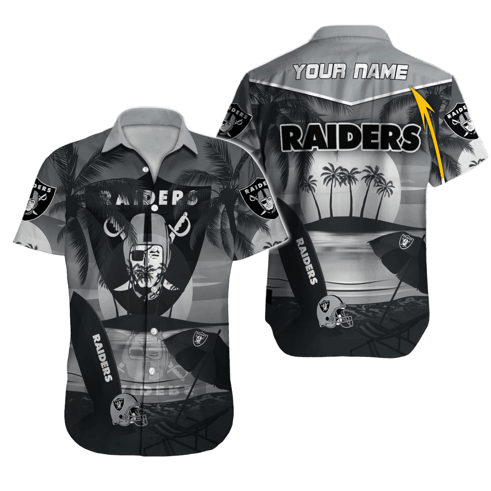 Personalized Las Vegas Raiders Sunset Chill Hawaiian Shirt