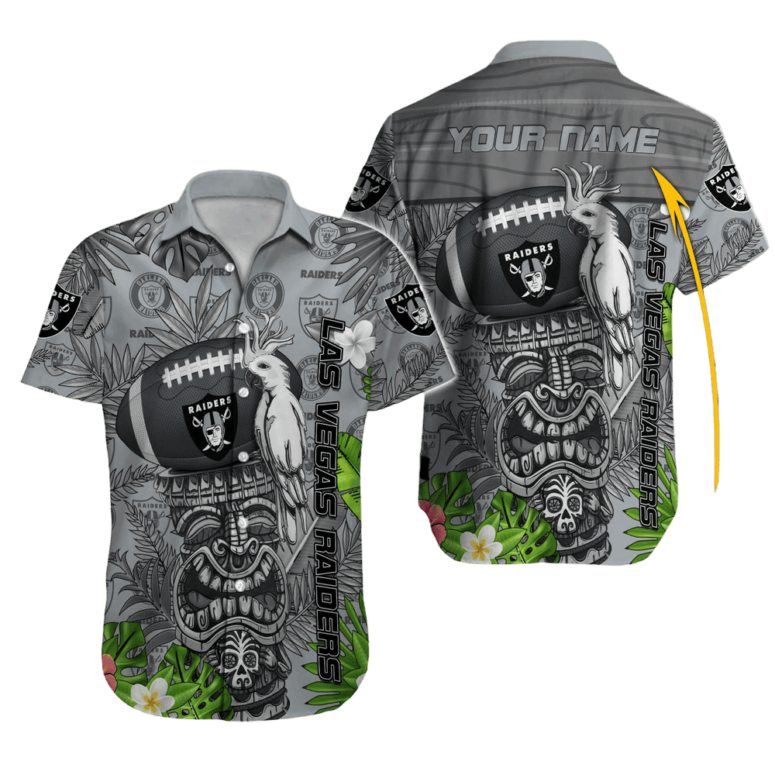 Personalized Las Vegas Raiders Tiki Paradise Hawaiian Shirt