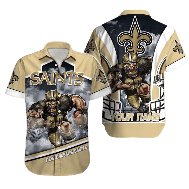 Personalized New Orleans Saints Gridiron Beast Hawaiian Shirt