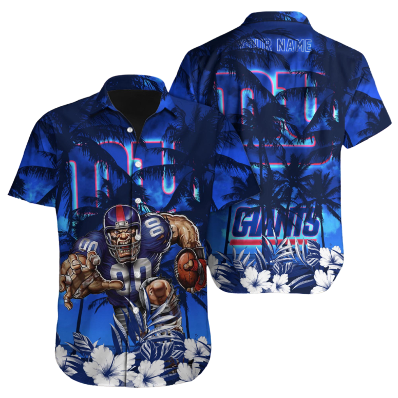 Personalized New York Giants Ocean Drive Hawaiian Shirt