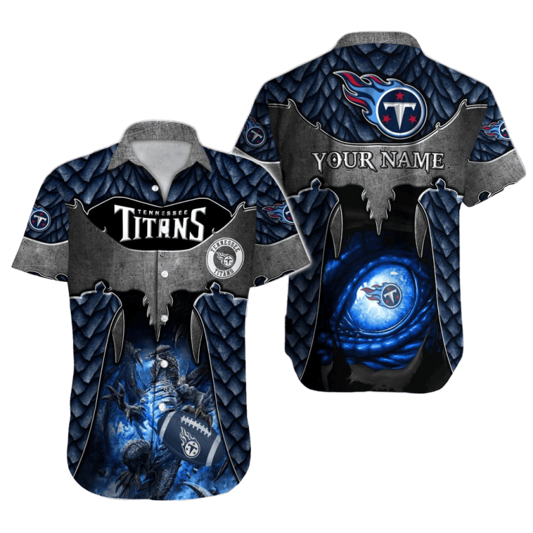 Personalized Tennessee Titans Dragon Eye Hawaiian Shirt