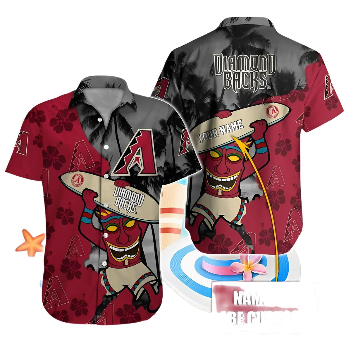 Personalized Tiki Vibes Arizona Diamondbacks Hawaiian Shirt