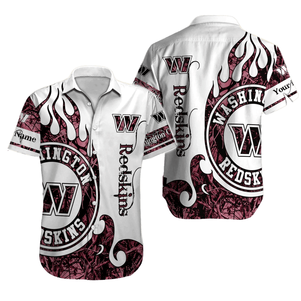 Personalized Washington Commanders Inferno Crest Hawaiian Shirt