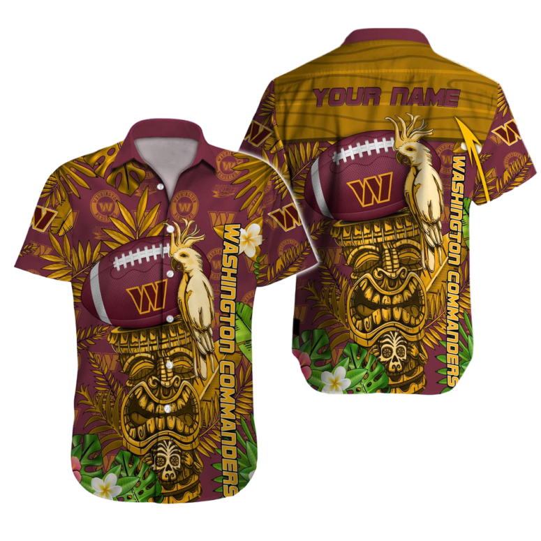 Personalized Washington Commanders Jungle Spirit Hawaiian Shirt