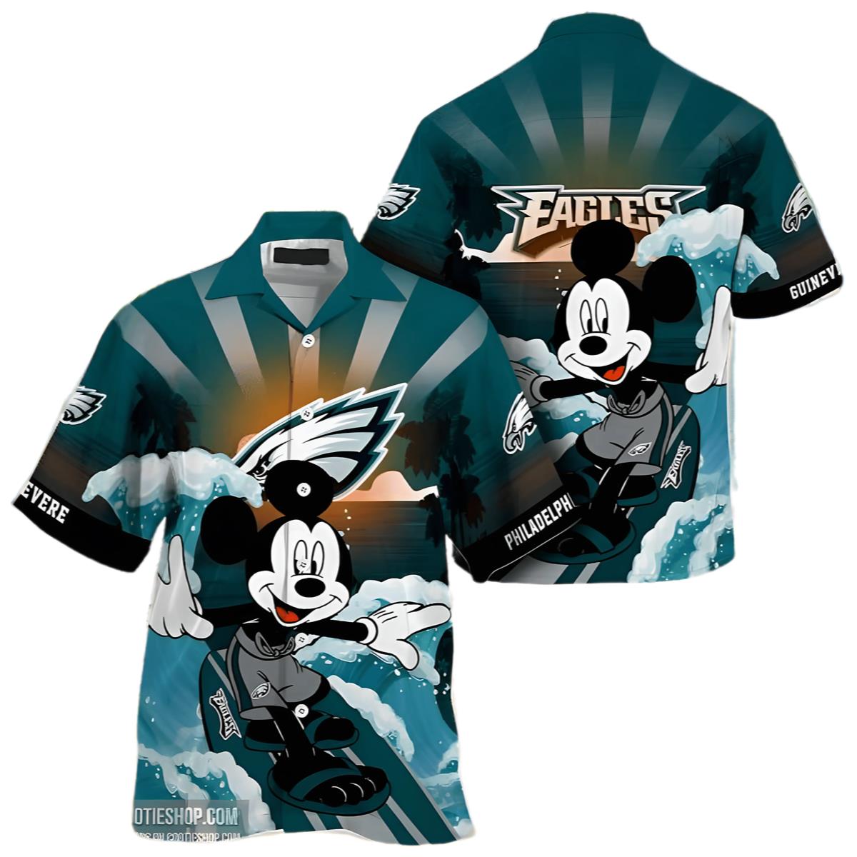 Philadelphia Eagles Hawaiian Shirt Custom