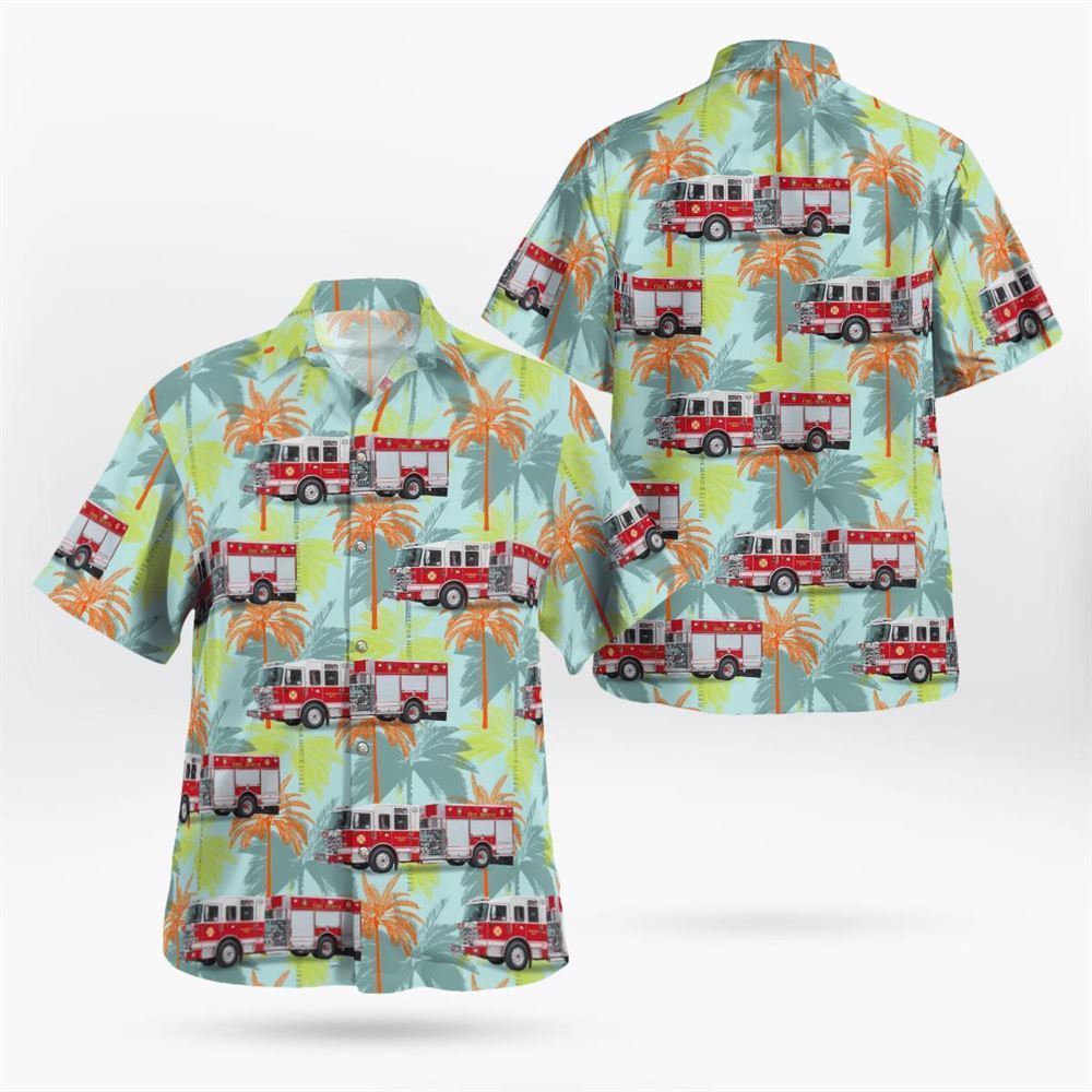Pittsford, New York, Bushnells Basin Fire Department Hawaiian Shirt - Gifts For Firefighters In Pittsford, NY