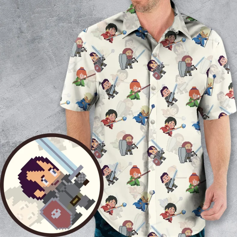 Pixel Fantasy Final Fantasy Hawaiian Shirt