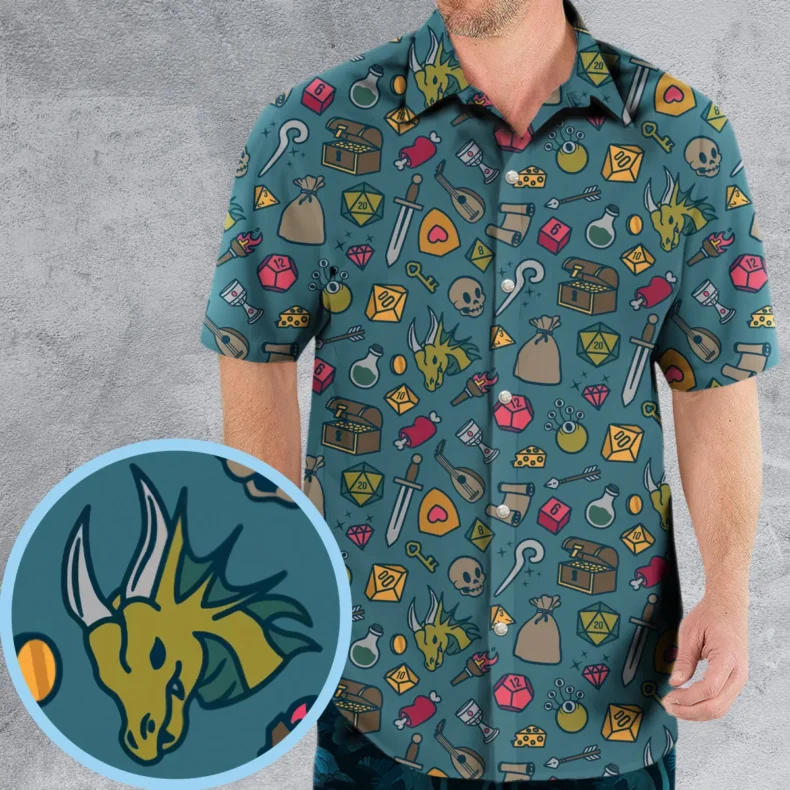 Play Your Role DnD Hawaiian Shirt