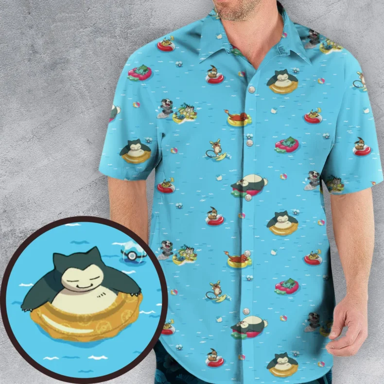 Pokemon Sunny Days Sea Swim Hawaiian Shirt