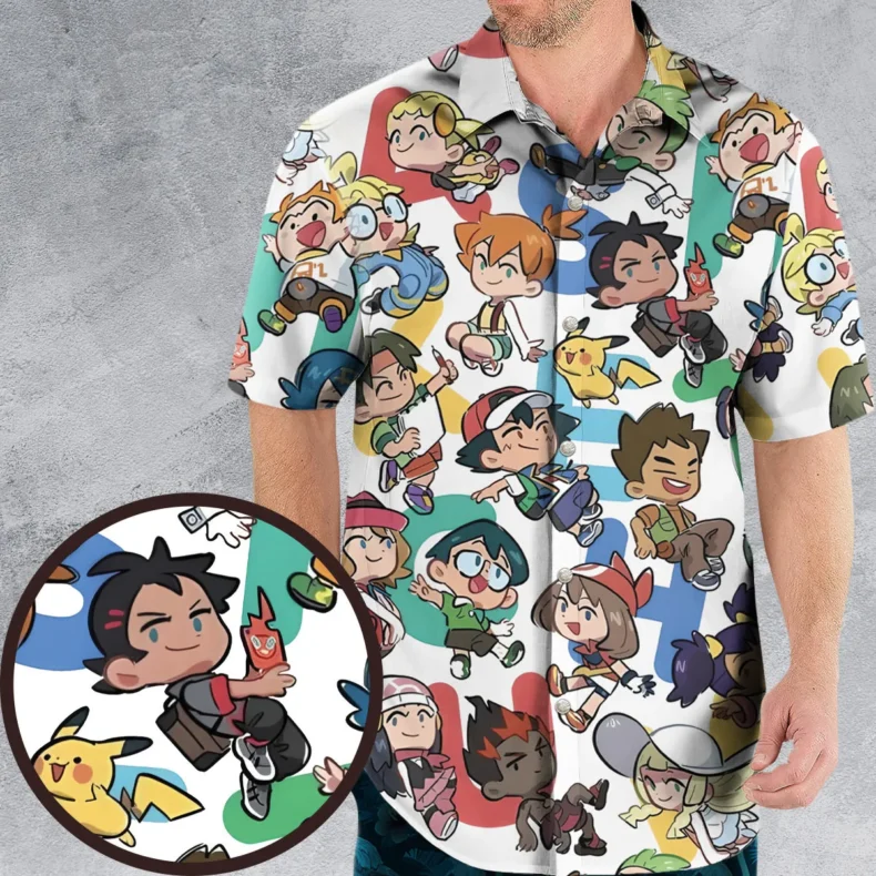 Pokemon Trainer Hawaiian Shirt