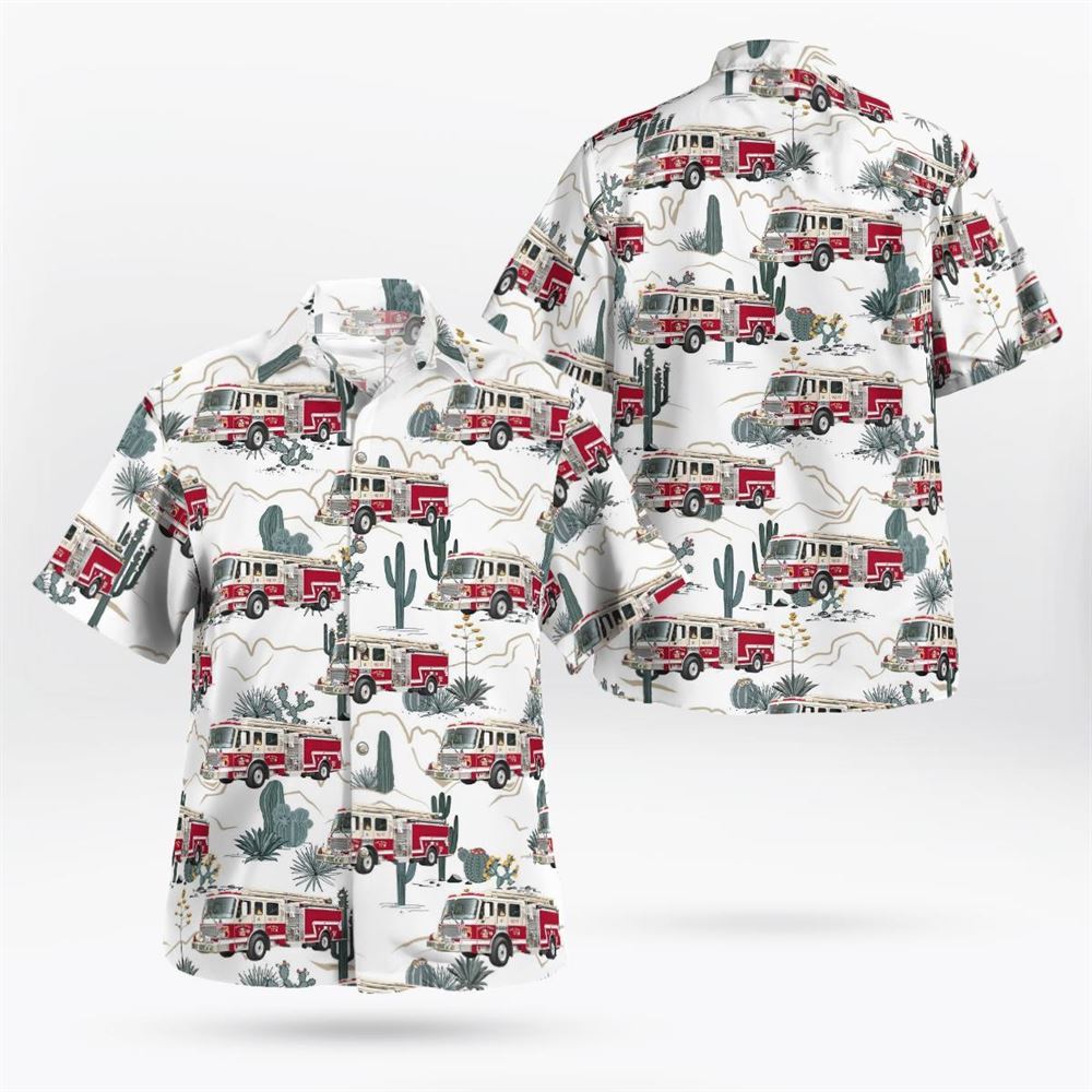 Port Jervis, New York, Port Jervis Fire Department Howard Wheat Engine Company #4 Hawaiian Shirt - Gifts For Firefighters In Port Jervis, NY