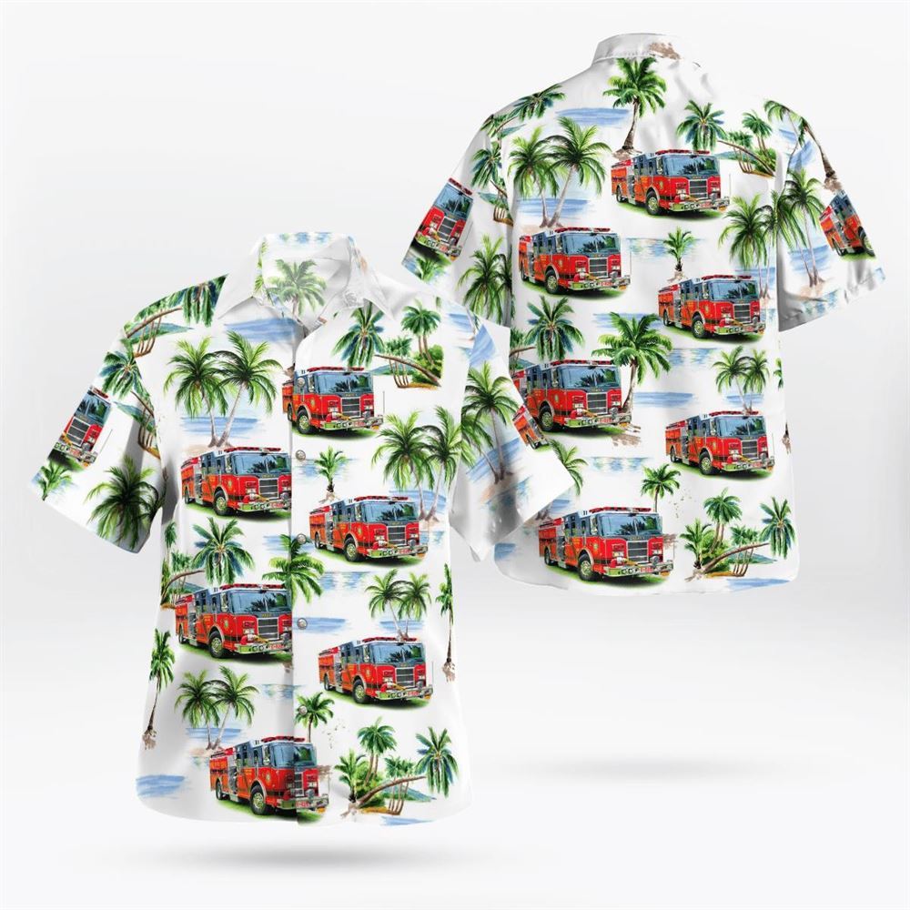 Port Jervis, New York, Port Jervis Fire Department Tri State Engine Company #6 Hawaiian Shirt - Gifts For Firefighters In Port Jervis, NY