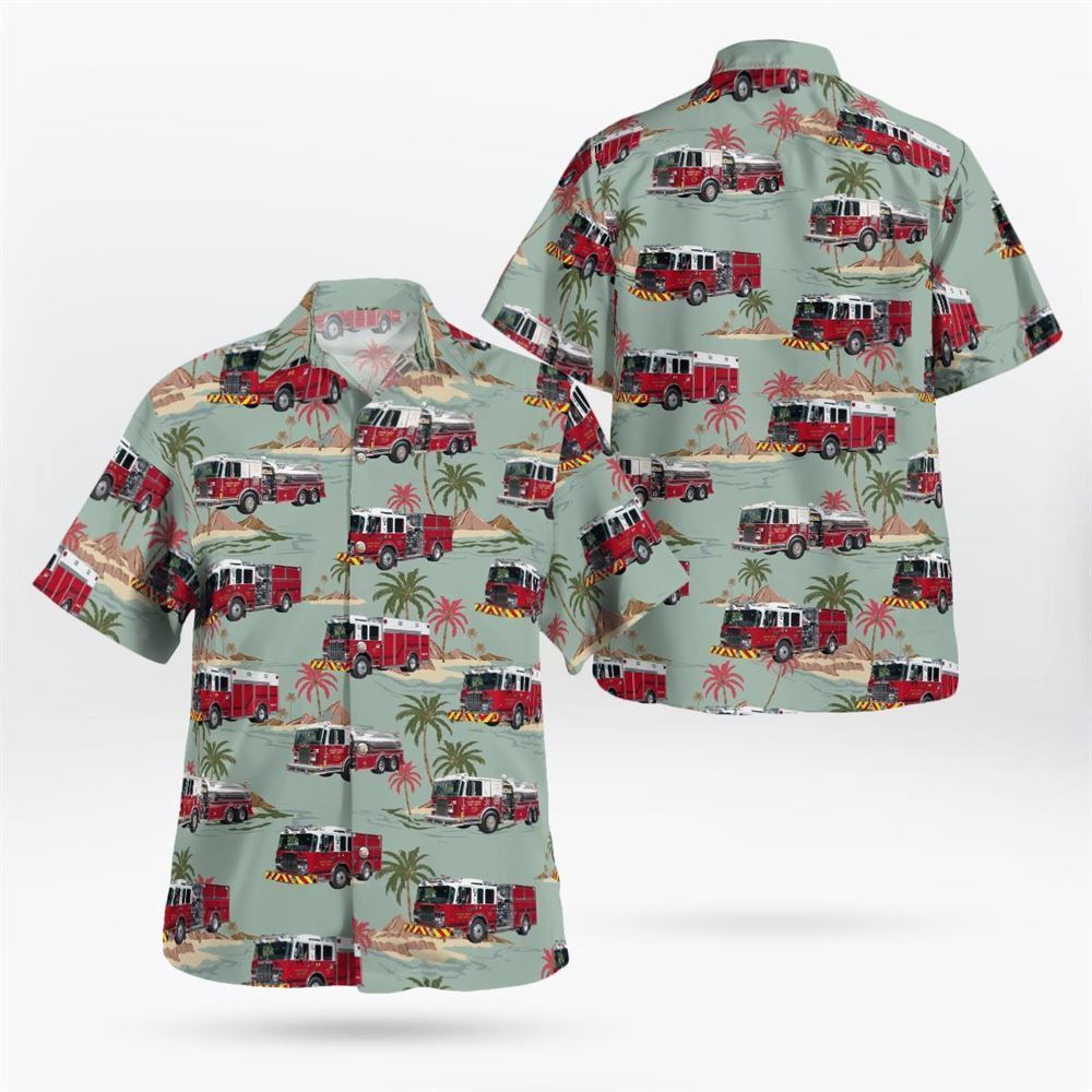 Pound Ridge, New York, Pound Ridge Fire Department Hawaiian Shirt - Gifts For Firefighters In Pound Ridge, NY
