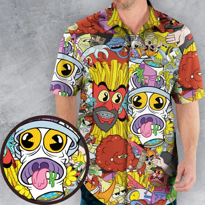 Pure Chaos Aqua Teen Hunger Force Hawaiian Shirt