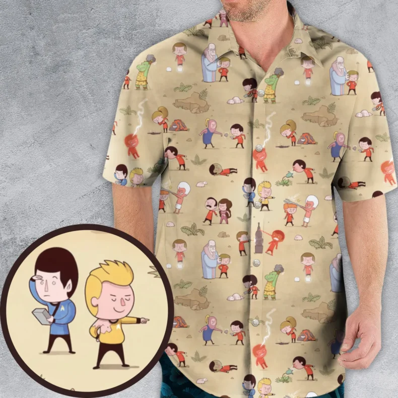 Pyramid America Star Trek Characters Hawaiian Shirt