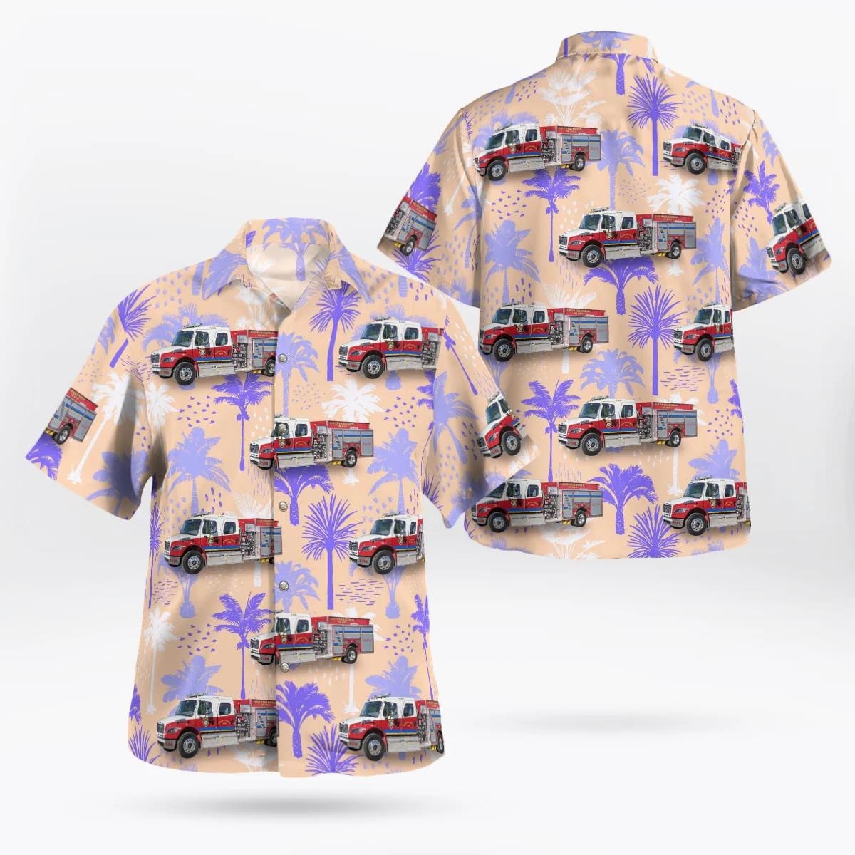 Queensbury, New York, South Queensbury Fire Department Hawaiian Shirt - Gifts For Firefighters In Queensbury, NY