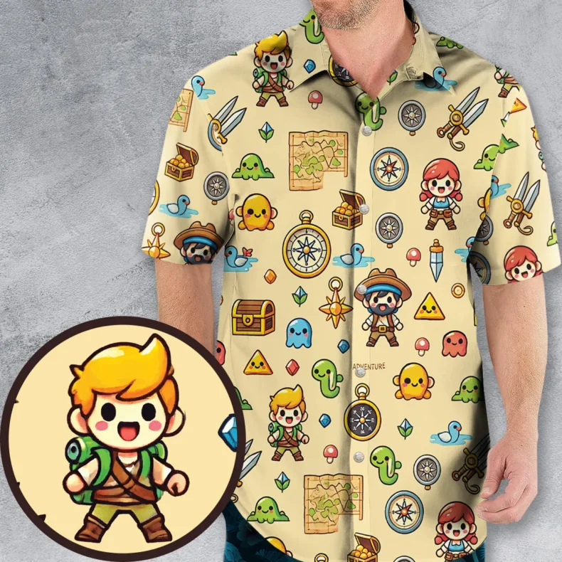 Quest Mode On The Legend of Zelda Hawaiian Shirt