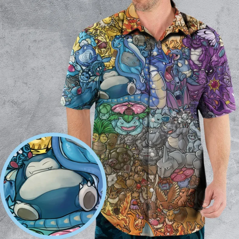 Rainbow Epic Pokemon Hawaiian Shirt