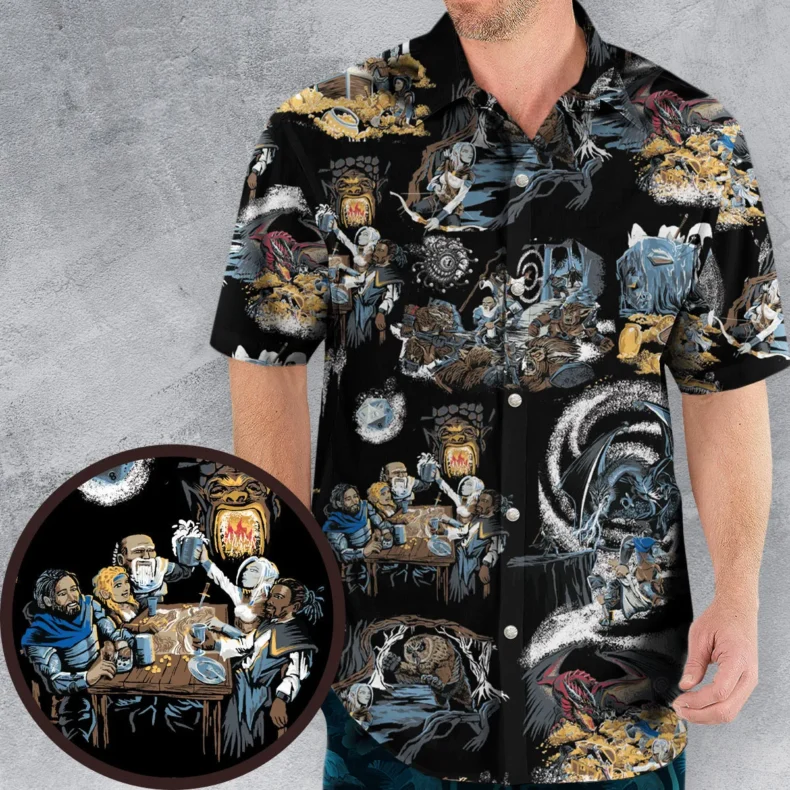 Recap DND Hawaiian Shirt
