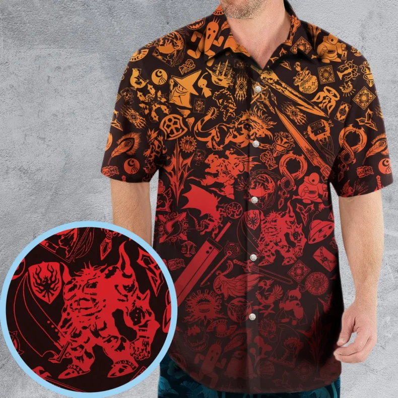 Red Moggle Final Fantasy Hawaiian Shirt