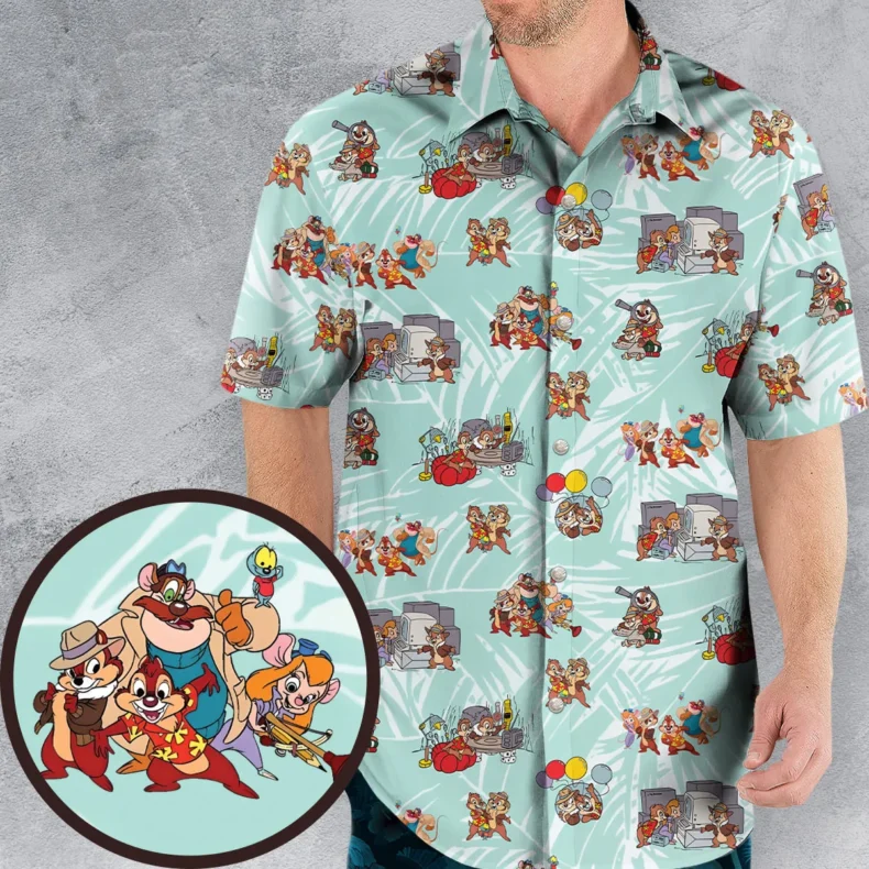 Rescue Team Chip 'n Dale Rescue Rangers Hawaiian Shirt